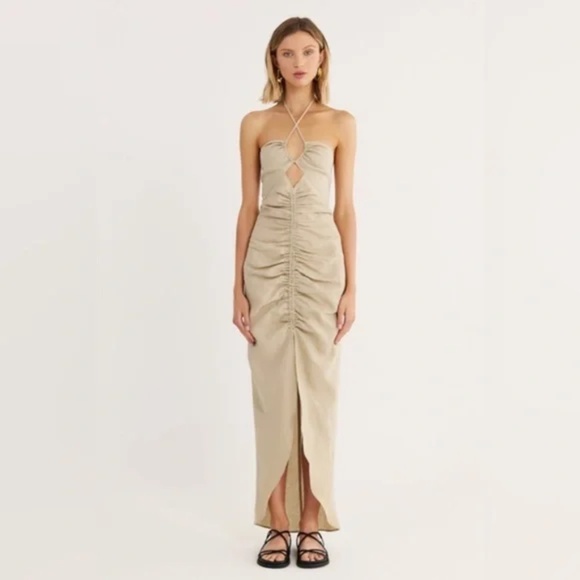 Rumer Estelle Halter Maxi Dress Size M - Picture 9 of 15